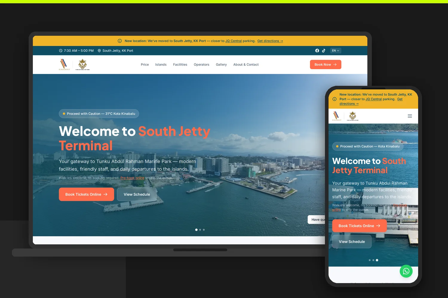 Jesselton Point website by Bingo Web Design