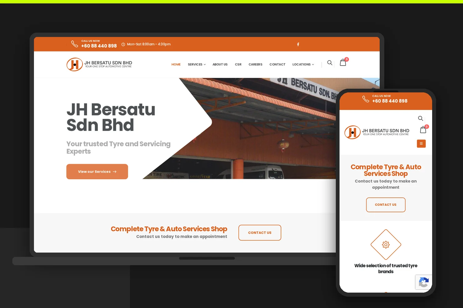 JH Bersatu website by Bingo Web Design