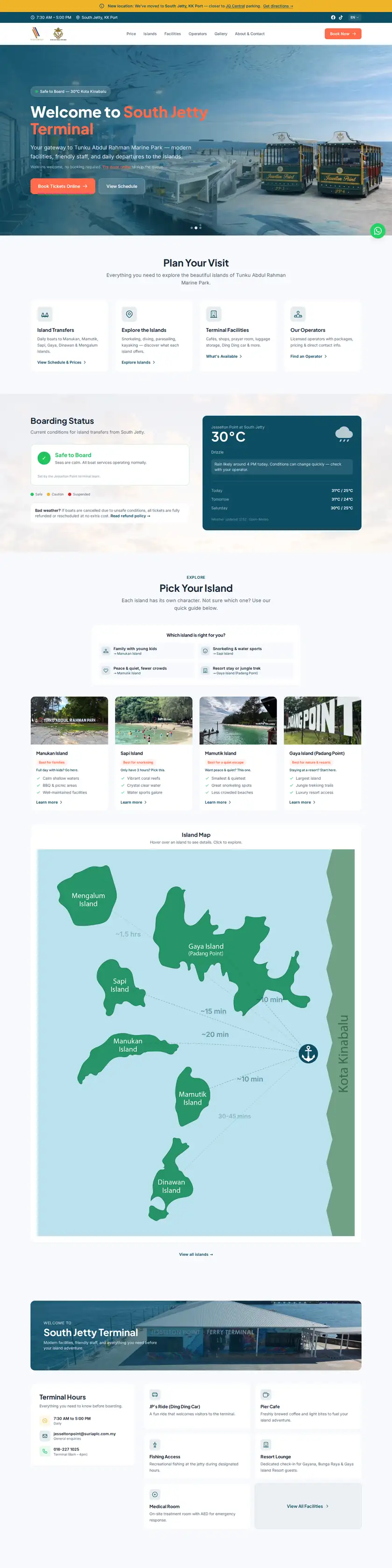 Jesselton Point website on a desktop screen