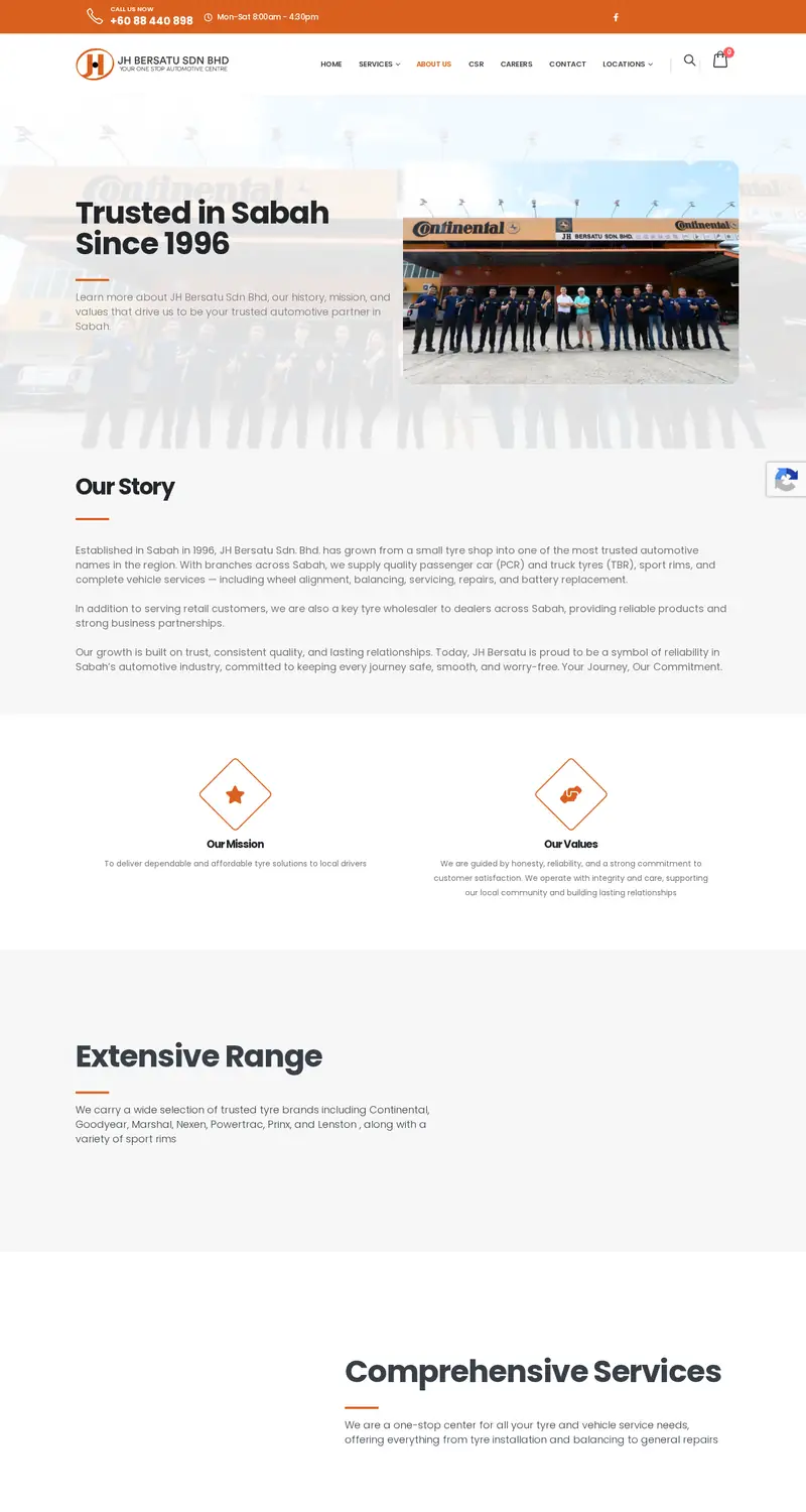 JH Bersatu website: About page