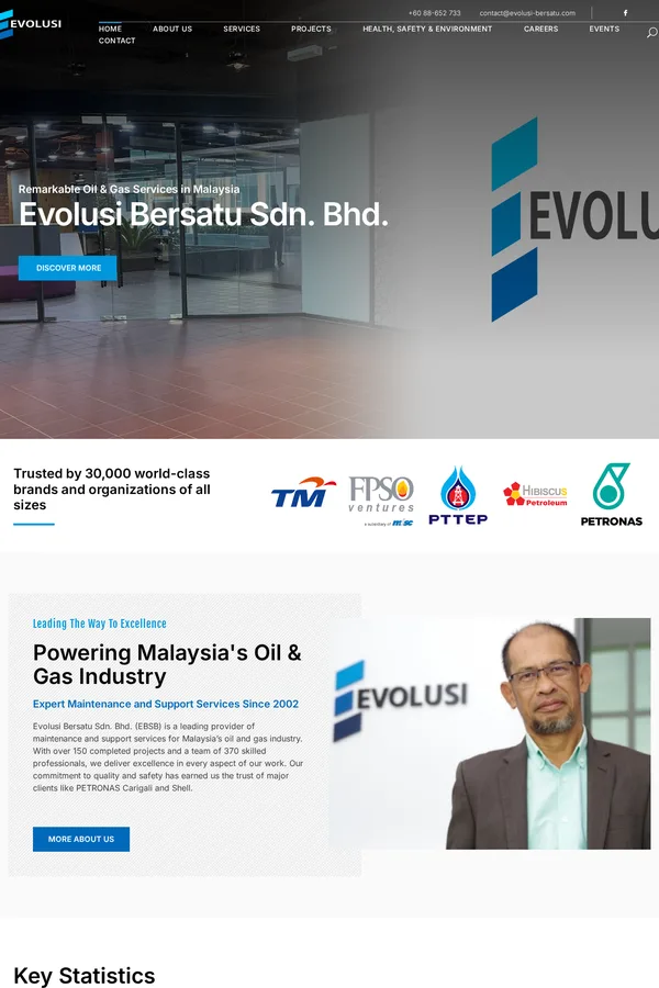 Evolusi Bersatu website by Bingo Digital