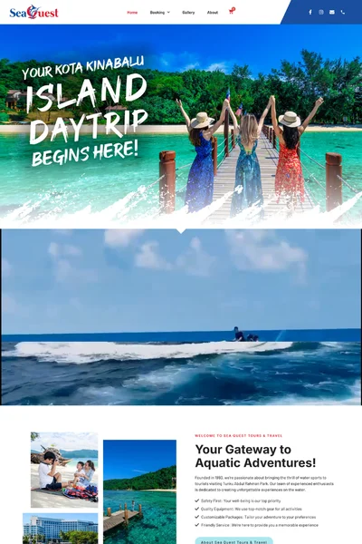 SeaQuest website by Bingo Digital