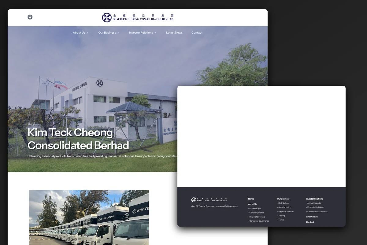 Kim Teck Cheong website by Bingo Web Design